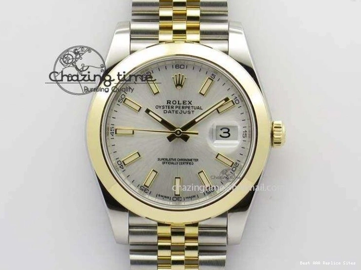 Best AAA Replica Sites On Dial Noob Silver Jubilee YG 126303 A 41mm Wrapped 1:1 Compact SS YG 3764 Bracelet Best Edition DateJust 0116